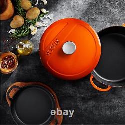 Ustensiles de cuisine Voeux - Cocotte en fonte émaillée avec couvercle 4,4 litres