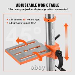 VEVOR Perceuse à colonne de 10 pouces à 5 vitesses en fonte avec presse à colonne de 3,2A