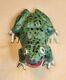 Vtg Ancien Poids De Porte En Fonte En Forme De Grenouille 8 Lbs. 2 Pièces Rare