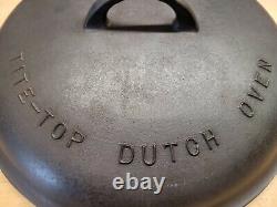 Vintage Griswold Big Block Cast Iron Tite-top Hollandais Four LID # 10 2553 A Euc