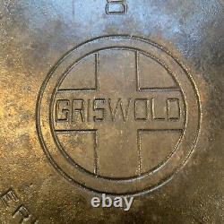 Vintage Griswold Fonte En Fer No. 8 Logo De Gros Blocs Skillet 704 P Euc Made USA