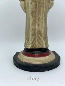Vintage LITTCO 13 1/2 POUCES TALL CAST IRON SAILOR DOORSTOP 8 LBS Peinture originale