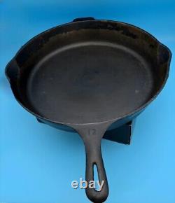 Vntg No 12 Poêle en fonte Wagner Ware 13 1/2 pouces USA