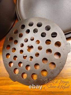 Vollrath #8 Faitout en Fonte Rétro Rénové 3 Pièces (Base, Trépied, Couvercle)