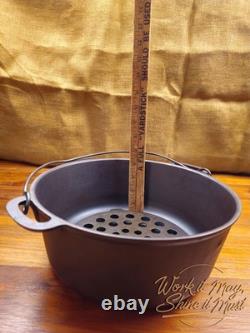 Vollrath #8 Faitout en Fonte Rétro Rénové 3 Pièces (Base, Trépied, Couvercle)