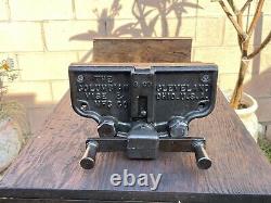 Vtg. Colombie 3-cd 10'' Jaw Woodworking Vise Cast Iron Vice 34 Lbs Cleveland, Oh