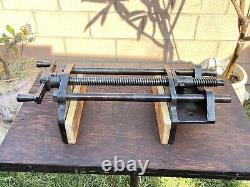 Vtg. Colombie 3-cd 10'' Jaw Woodworking Vise Cast Iron Vice 34 Lbs Cleveland, Oh