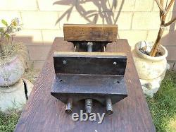 Vtg. Colombie 3-cd 10'' Jaw Woodworking Vise Cast Iron Vice 34 Lbs Cleveland, Oh