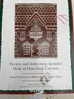 William Sonoma Par John Wright Cast Iron Gingerbread House Plaque Mold Nouveau