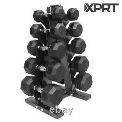 Xprt Fitness Dumbbells En Caoutchouc 150 Lb Set Avec Rack De Stockage
