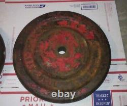 York Vintage Rouge Rare 2 X 50 Lb = 100 Pounds Standard 1-1/8 Plates De Poids Du Hole