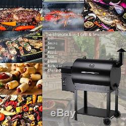Z Grils De Granules De Bois Grill Barbecue Fumeur Contrôle Numérique Cuisine De Plein Air + Couverture Libre